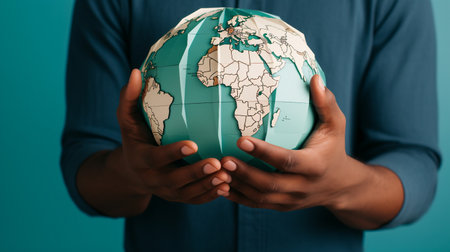 Abstract Hands Holding Globalの素材