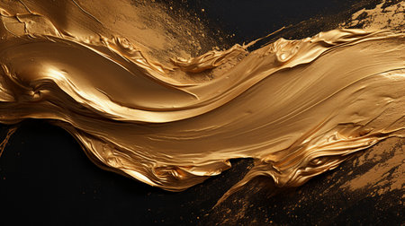 A Close Up of a Golden Brush Strokeの素材