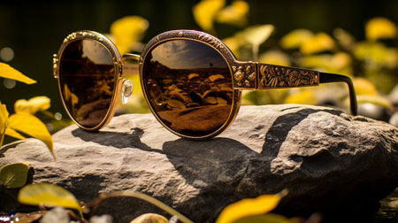 Ethereal Reflections of Nature Through Stylish Sunglassesの素材