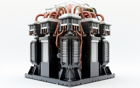 Precision Design of Power Transformer with Multiple Windings Generative By Ai.の素材