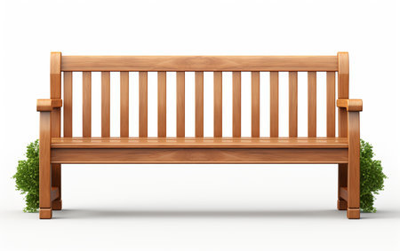 Wooden Bench with Realistic Detail in 8K Generative By Ai.の素材