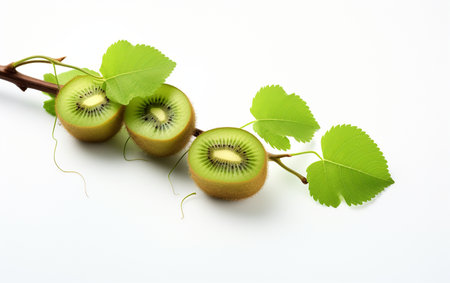 High-Quality 8K Image of a Realistic Kiwi Vine Generative By Ai.の素材
