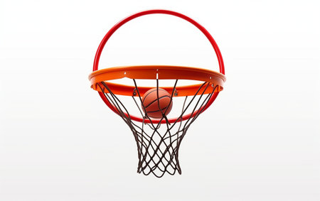 Toy Basketball Hoop on White Background Generative By Ai.の素材