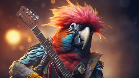 Fashionable Parrot Portraitの素材