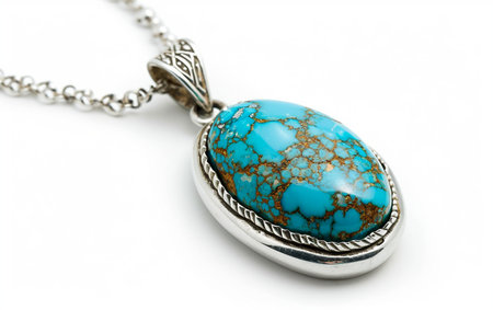 Handcrafted Turquoise Pendantの素材