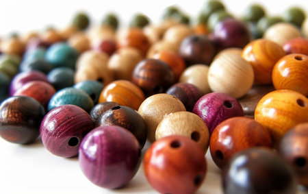 Wooden Crafted Beadsの素材