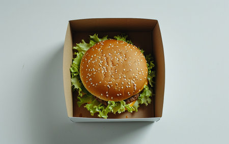 Hamburger Presentation in a Boxの素材