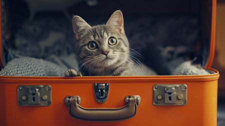 The Curious Cat in the Orange Suitcaseの素材