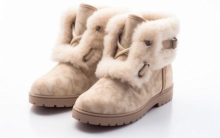 Winter-Ready Fur-Lined Ankle Boots for Womenの素材