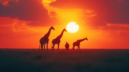 Painting the Savannah Sky with Sunsetの素材