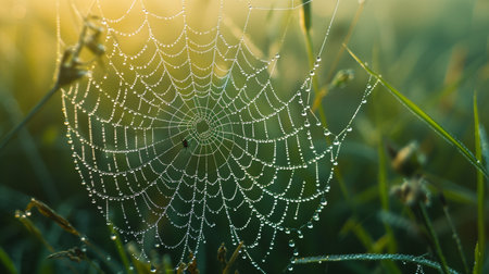 Close Examination of Dew-Laden Spider Silkの素材