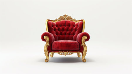 Red and gold luxury armchairの素材
