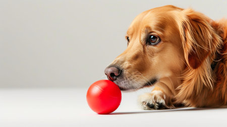 Red ball toy for dogの素材