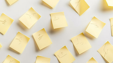Yellow sticky post-it noteの素材