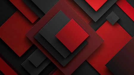 Bold Square Shape Background in Black and Cherry Redの素材