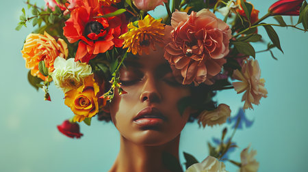 Abstract Feminine Grace in Floral Abstractionの素材