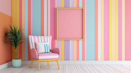 Groovy Vibes: Retro Striped Backgroundの素材