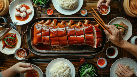 Peking Duck Served with Soy Sauceの素材