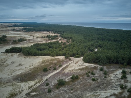 July 2017. Aerial view of Curonian Spitの写真素材