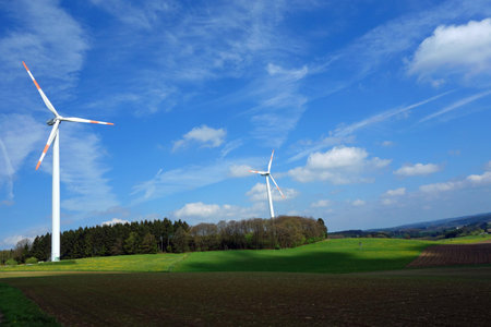 sauerland landscape with spring in spring