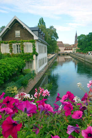 Historic old town of Strasbourgの写真素材