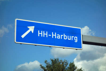 Federal Motorway Exit Hamburg Harburgの写真素材