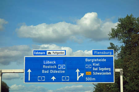 Federal Motorway Exit Flensburgの写真素材