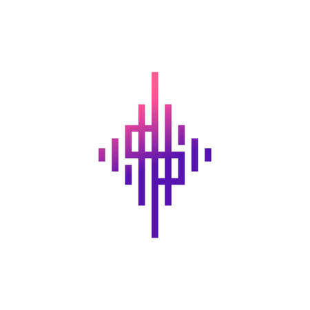 logo of the letter s and sound waveのイラスト素材