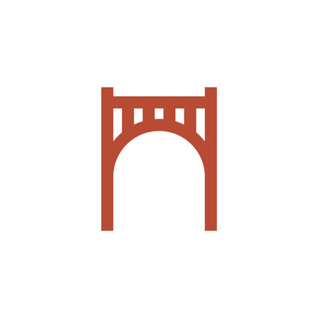 logo of a gate or bridge with arc shape
