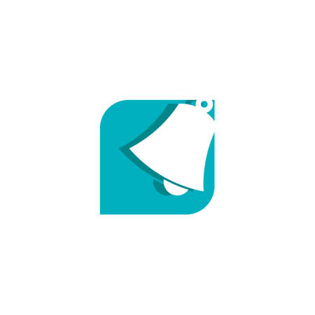 logo of a bell inside a square shapeのイラスト素材