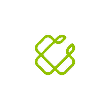 the letter c and letter x logo formed from a woven lineのイラスト素材