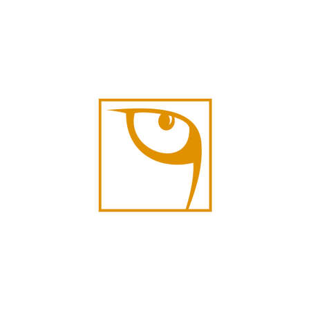 logo of an eye of a tiger or lion stalking its preyのイラスト素材