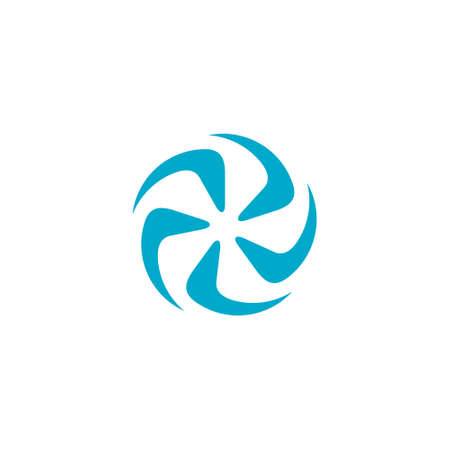 logo of rotating turbine blades. for air conditioning, cooling, industryのイラスト素材