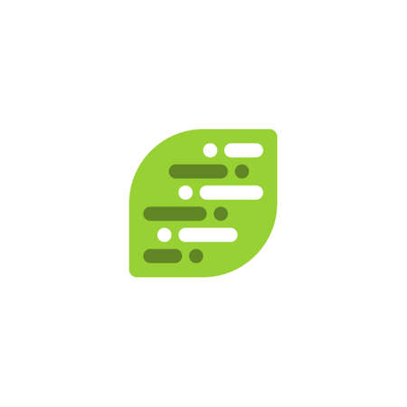 helix chain of genetic code in the shape of a leaf. for biotechnology and gene manipulationのイラスト素材