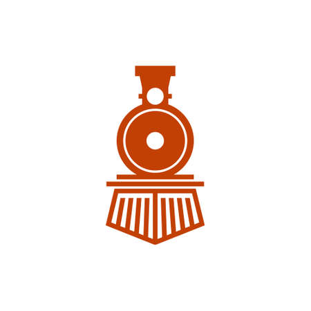 classic train locomotive logo for technology and industryのイラスト素材