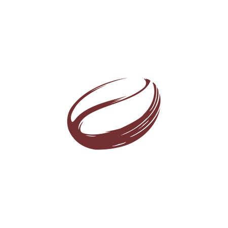 organic line logo of a coffee beanのイラスト素材