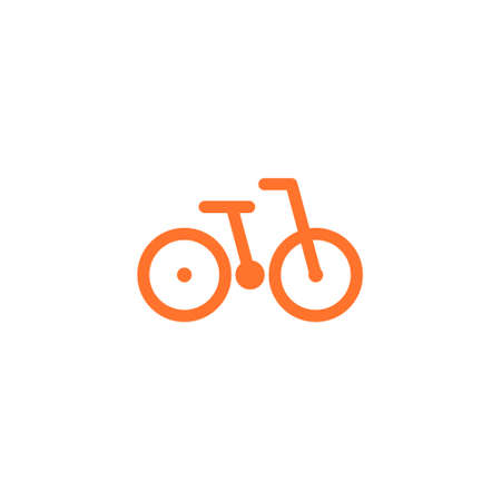 logo of a bicycle from simple linesのイラスト素材
