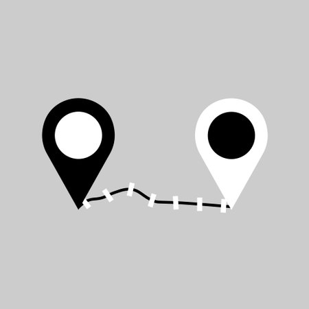 Geo icons gps. Pin vector stock illustration isolated.のイラスト素材