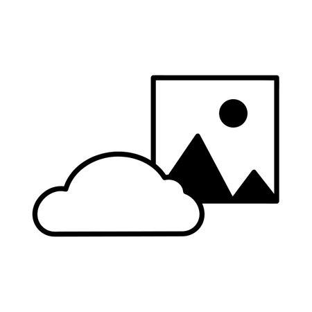 Cloud storage icon. Pictogram for backup. Isolated on white background.のイラスト素材