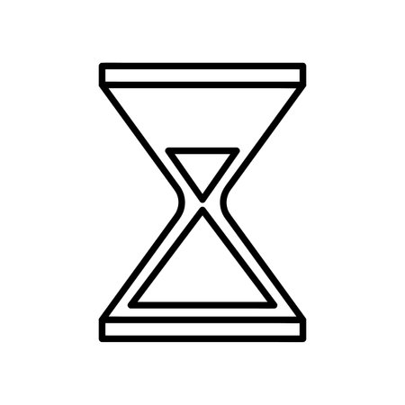 Time hourglass icon. Clock pictogram. Flat symbol for web. Line stroke.