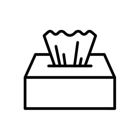 Paper towel flat icon. Pictogram for web. Line stroke. Isolated on white background. Vectorのイラスト素材