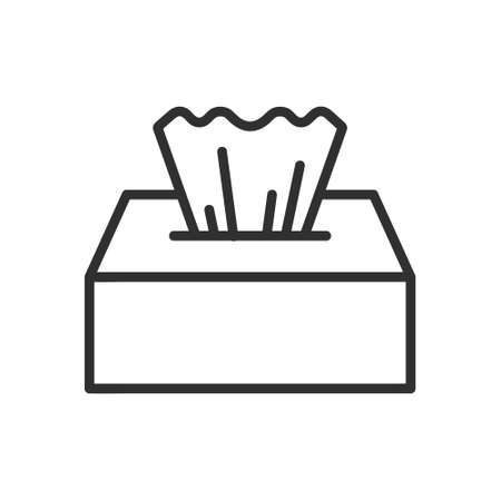 Paper towel flat icon. Pictogram for web. Line stroke. Isolated on white background. Vectorのイラスト素材