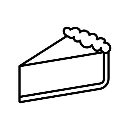 Cake flat icon. Cupcake pictogram for web. Line stroke. Isolated on white background. Outline vector eps10のイラスト素材