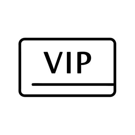 VIP flat icon. Exclusive pictogram for web. Line stroke. Isolated on white background.のイラスト素材