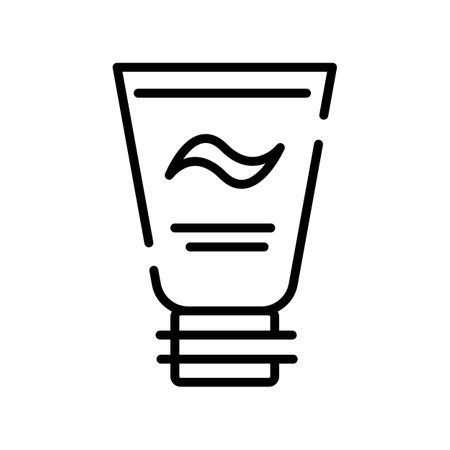 Cream flat icon. Pictogram for web. Line stroke. Isolated on white background. Vector eps10. Preparat for healthのイラスト素材