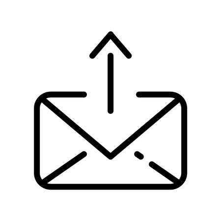 Mail icon. Send message pictogram for web. Line stroke vector eps10.のイラスト素材