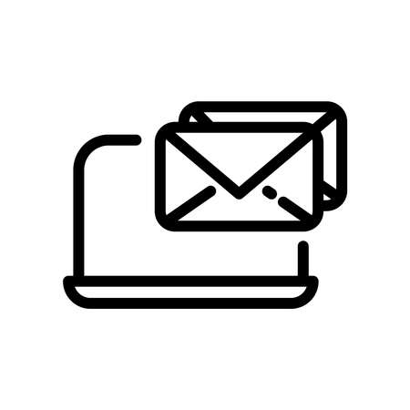 Mail icon. Send message pictogram for web. Line stroke vector eps10.のイラスト素材