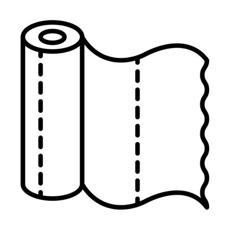 Paper towel icon. Toilet pictograms for web. Line stroke. Isolated on white background. Vector eps10のイラスト素材