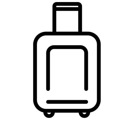 Baggage icon. Tourism vacation symbol. Travel stock illustration. isolated on white background. Vectorのイラスト素材