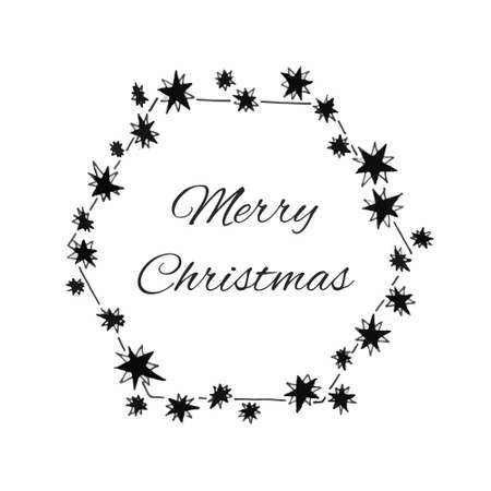 Christmas Card Frame Templateのイラスト素材